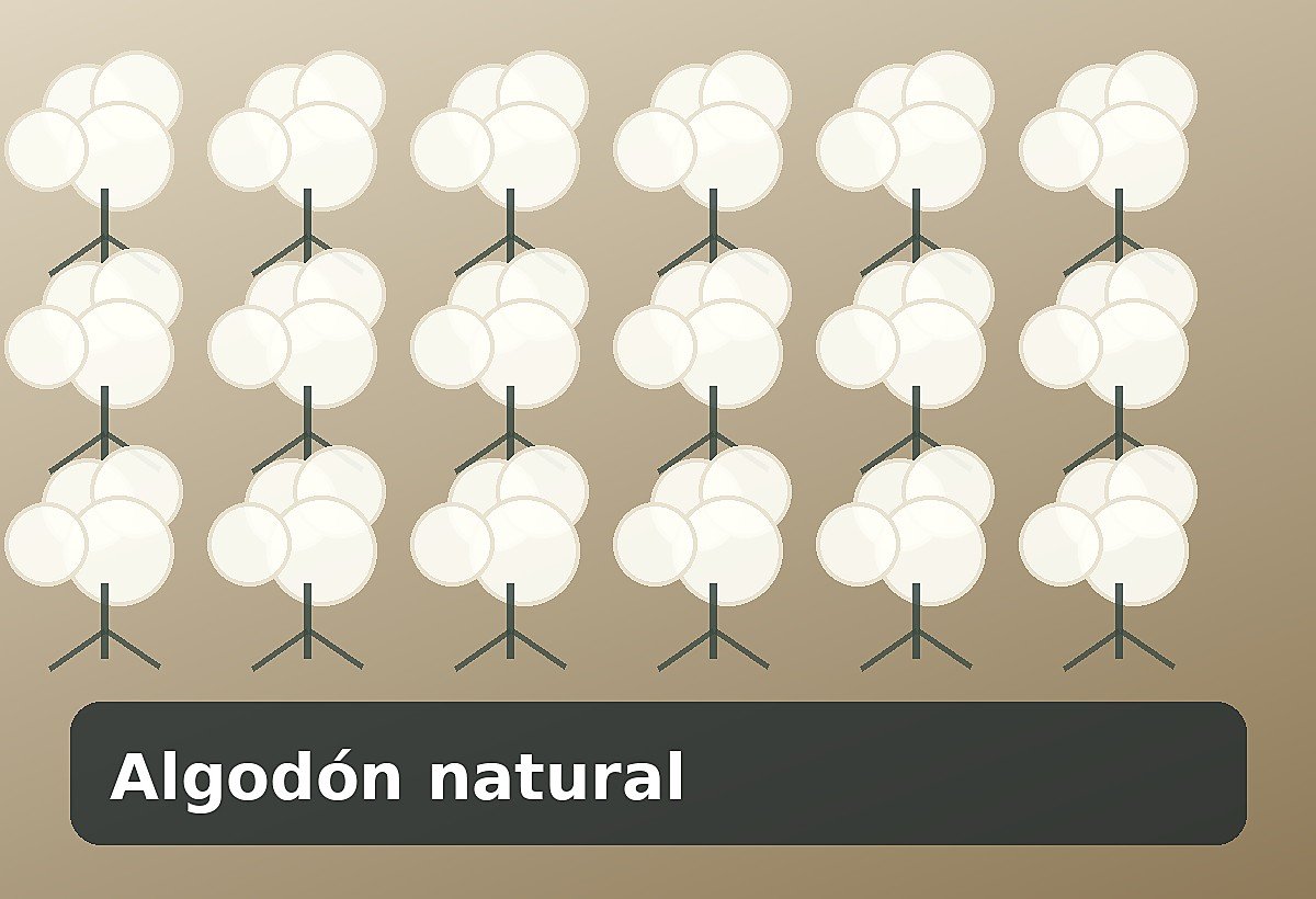 Algodón natural preparado para uso textil